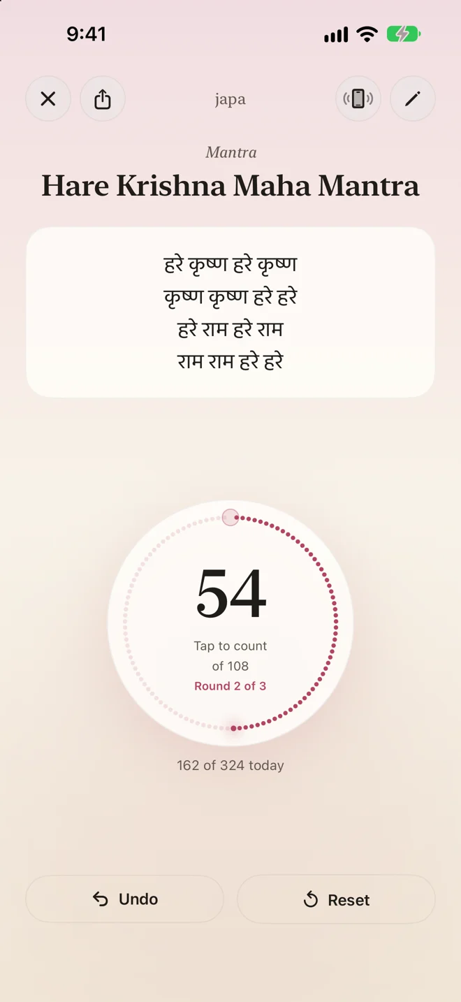 Japa mantra & japa counter