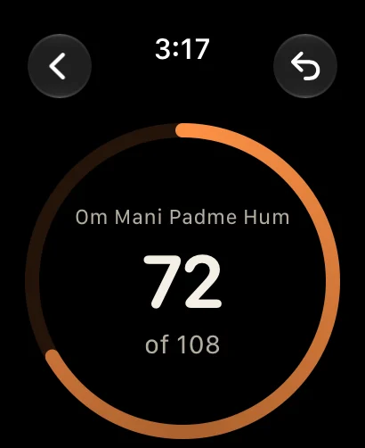 Japa japa on apple watch counter